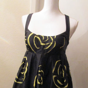 INC Black and Yellow Sexy Cocktail Dress